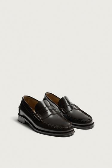 MOCASIN PIEL ANTIFAZ - Chocolate de Zara