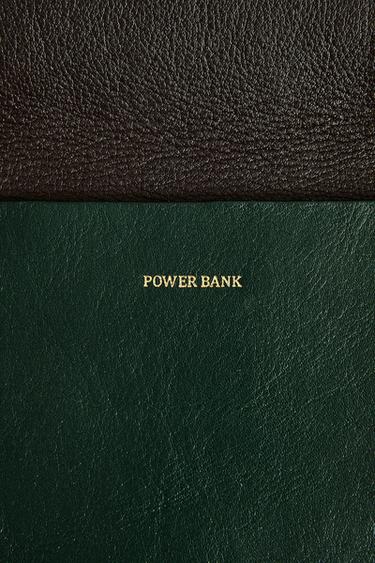 PORTEFEUILLE ORGANISATEUR CUIR CÂBLE - Vert de Zara - Image 2