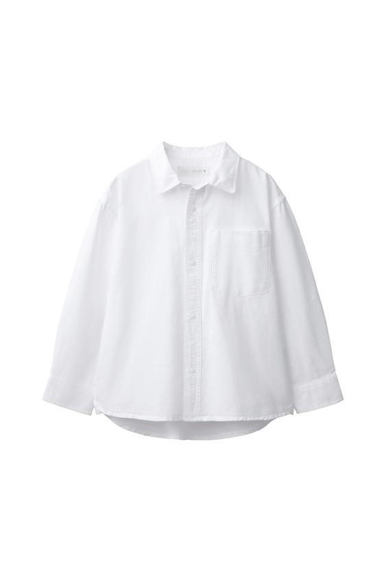 Zara SOLID OXFORD SHIRT - White - Image 0