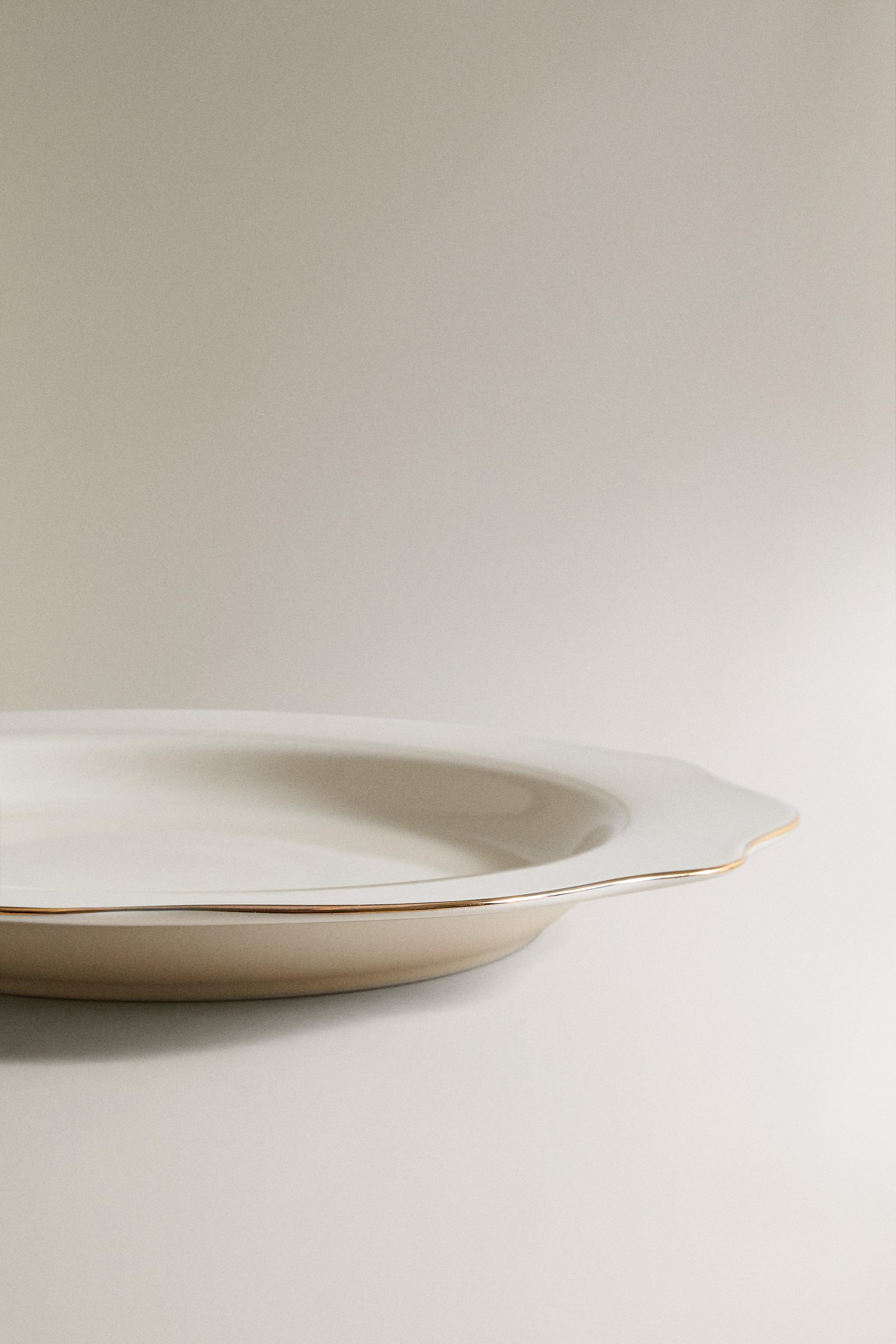 ASSIETTE PLATE PORCELAINE FILET