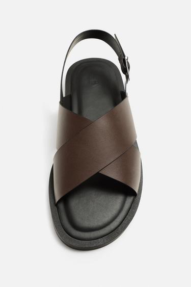 CROSSOVER SANDALS - Brown by Zara - Image 4