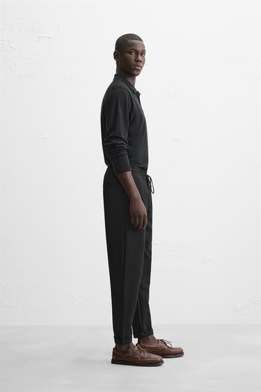 EASY CARE JOGGER WAIST TROUSERS - Black by Zara - Image 3