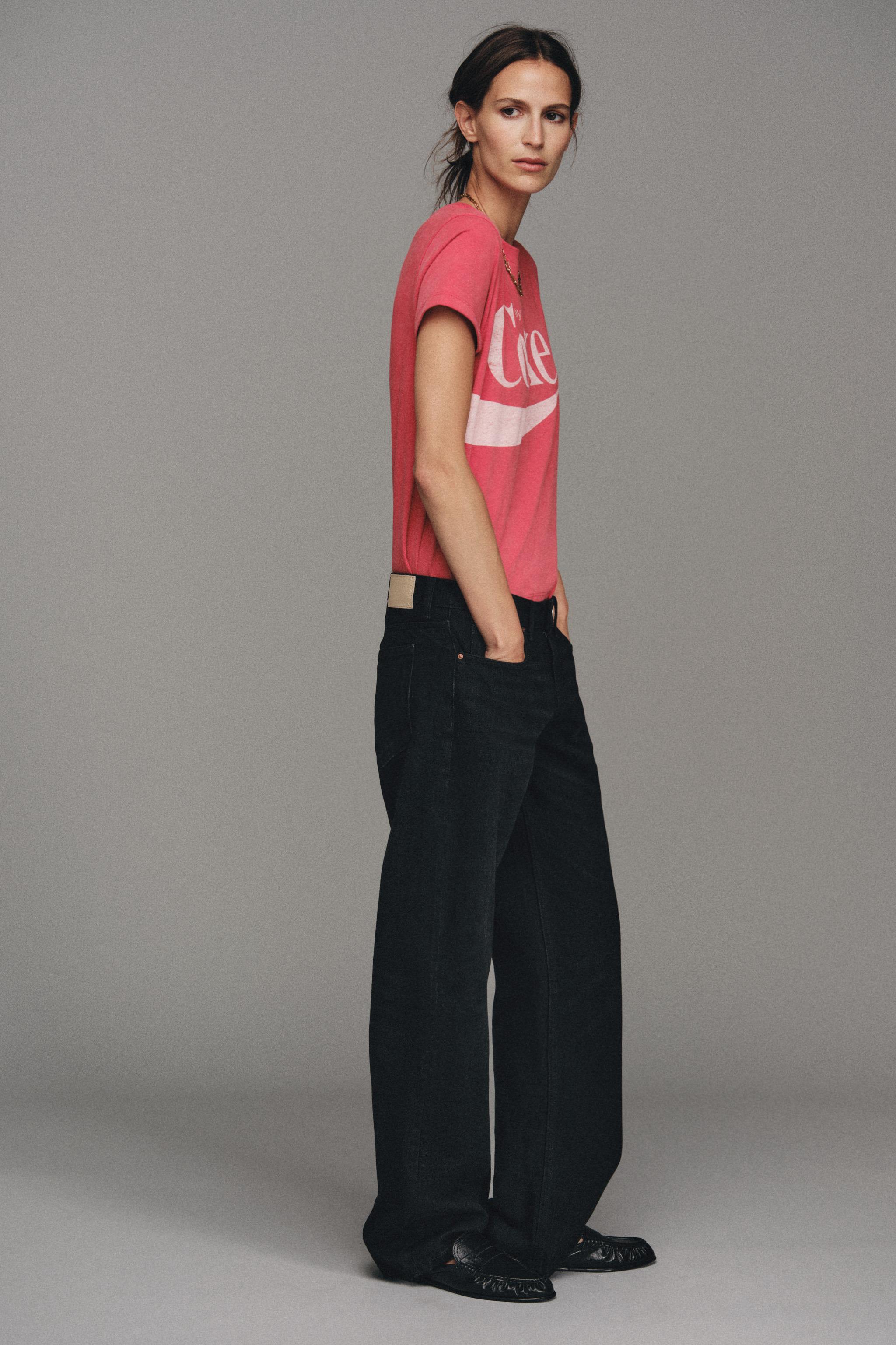 Женские футболки Zara COCA-COLA® WASHED EFFECT T-SHIRT — фото 2