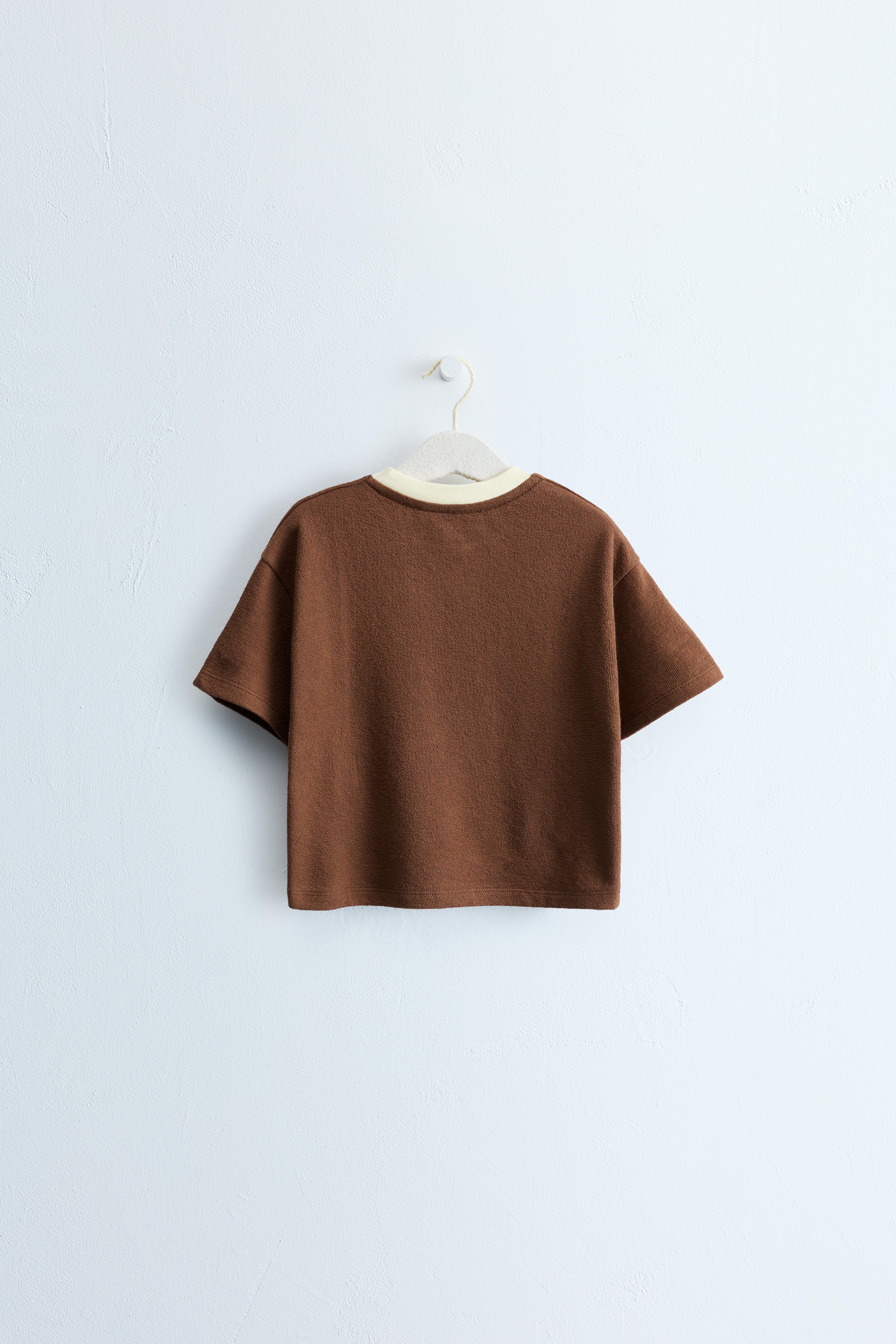 ZARA TIMELESS - T-SHIRT COL EN CONTRASTE