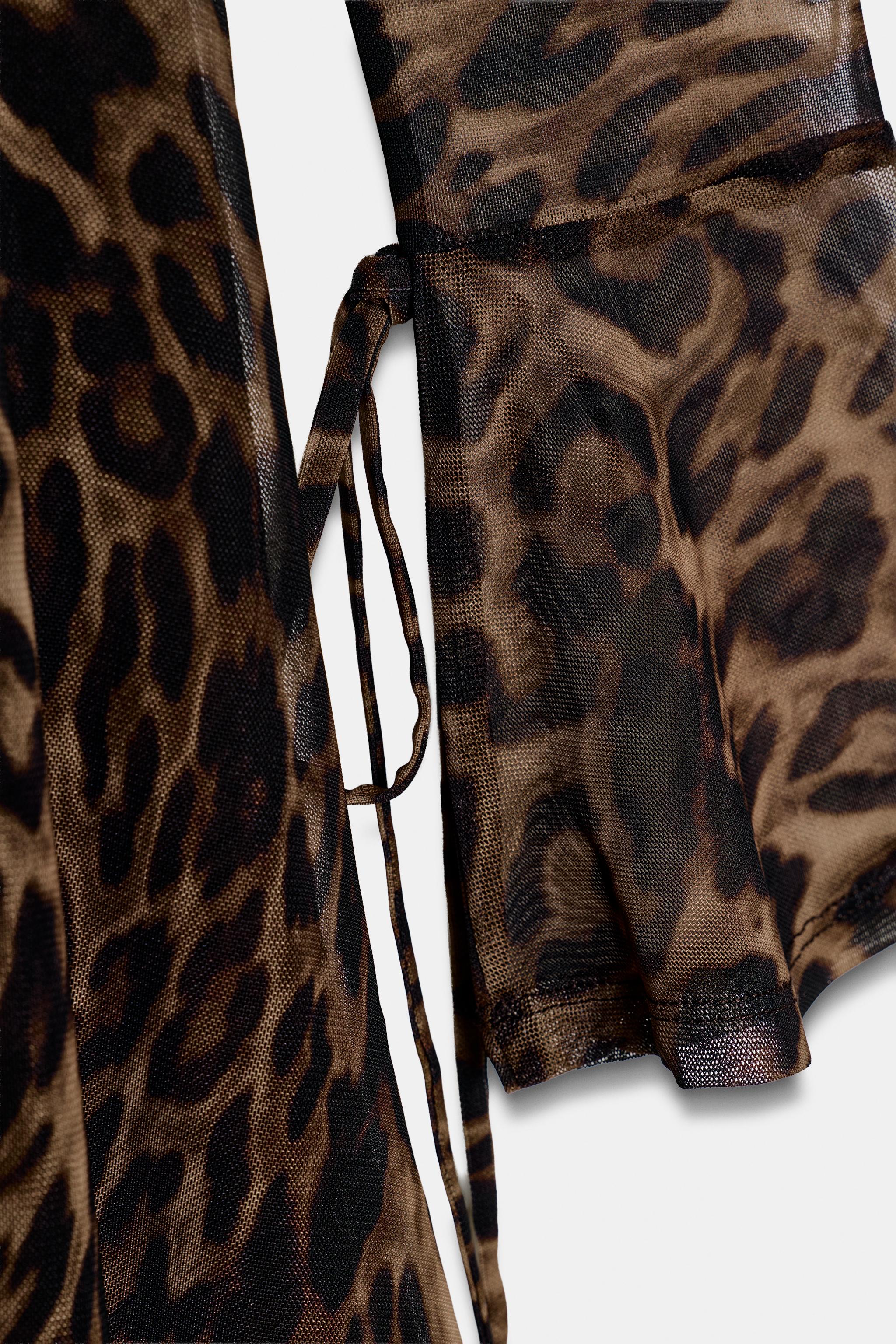 ROBE EN TULLE À IMPRIMÉ ANIMALIER