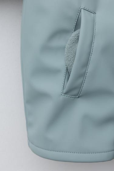 BLOUSON GOMMÉ DÉPERLANT - Gris / Bleu de Zara - Image 5