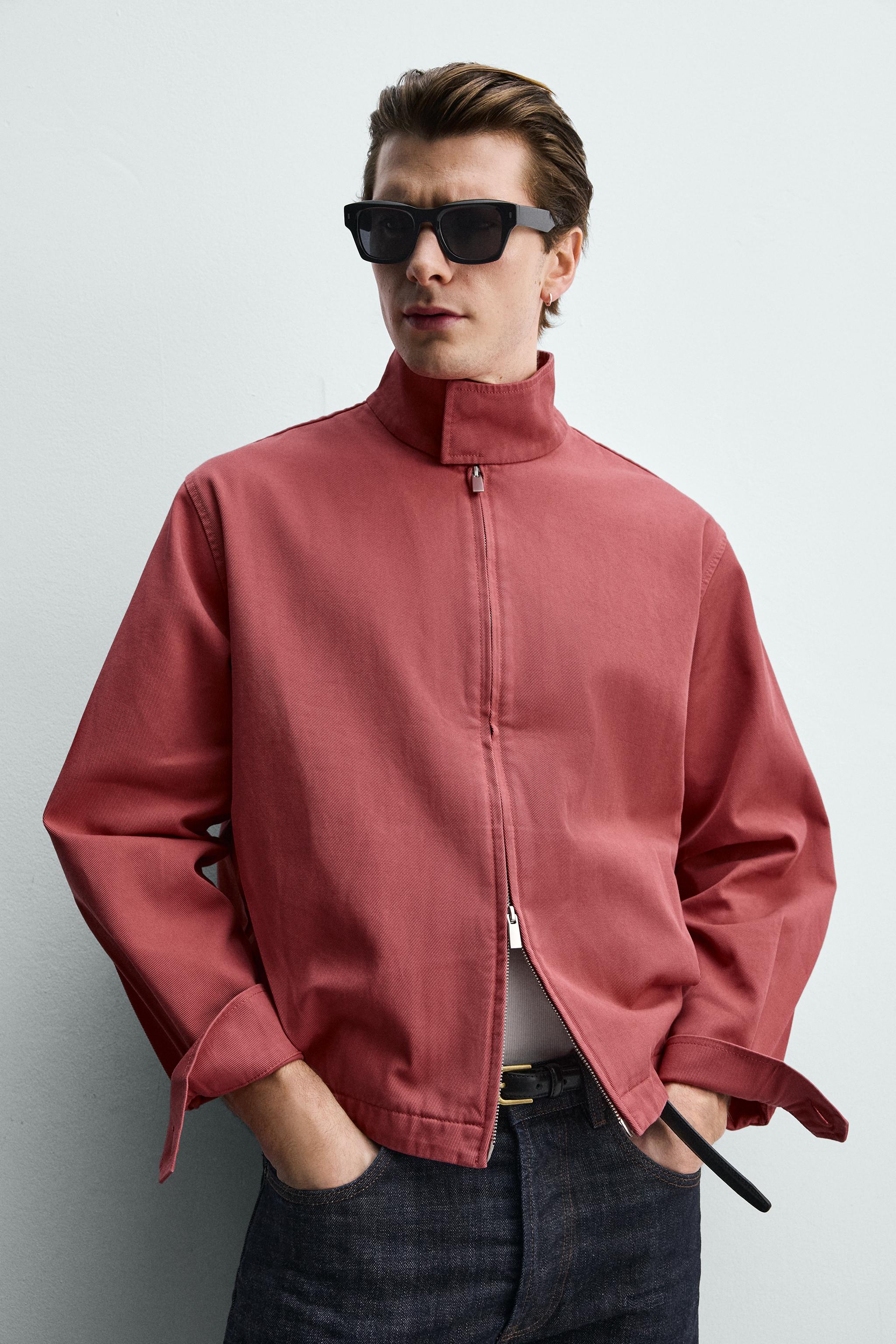 WASHED COTTON REGULAR FIT JACKET