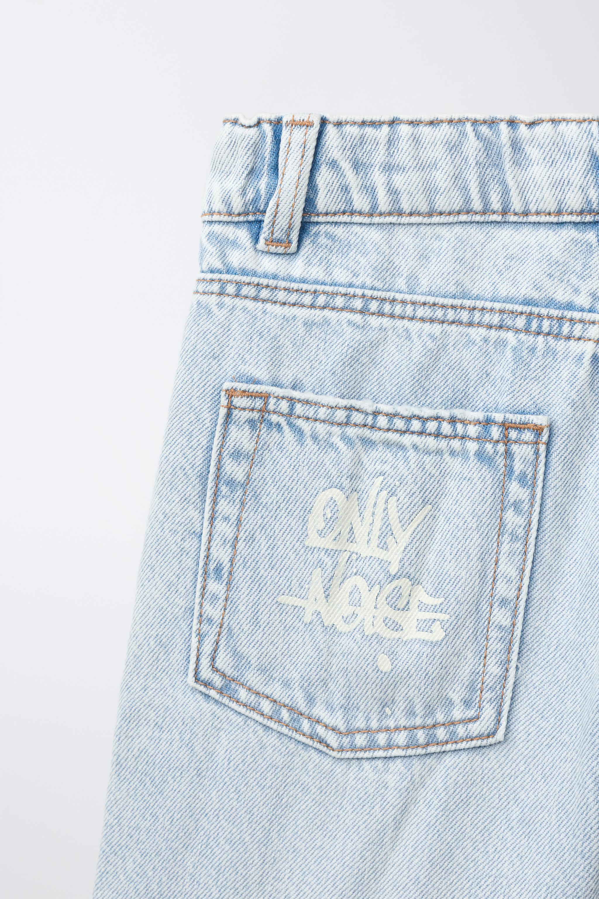Детские шорты Zara RIPPED AND GRAFFITI DENIM SHORTS — фото 5