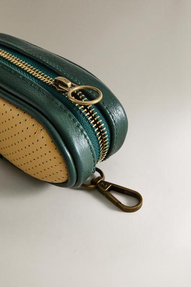 ÉTUI POUR BALLES ET TEES DE GOLF - Écru / Vert de Zara - Image 2