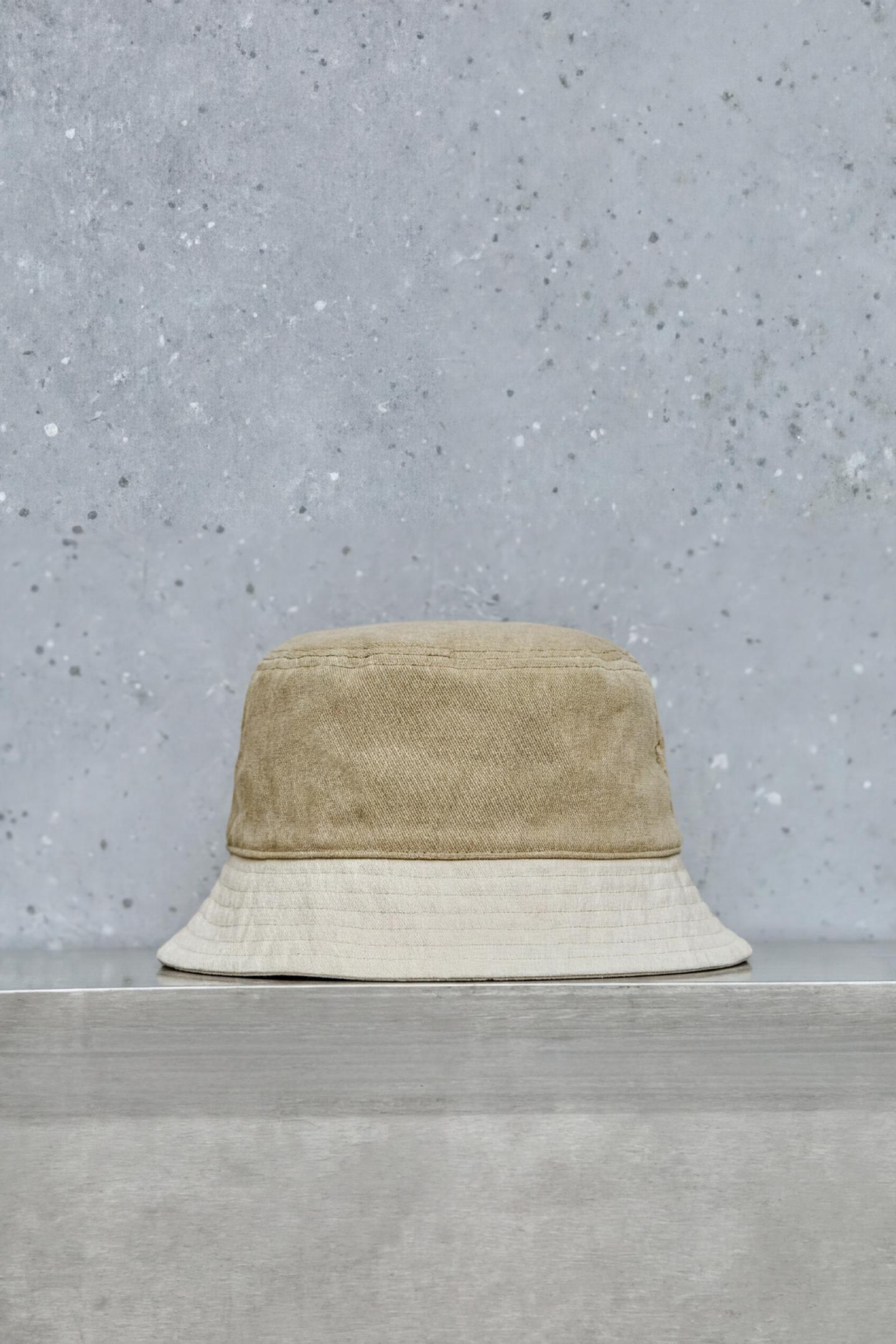 Детская панама Zara Colorblock Bucket Hat, цвет: Экрю / Хаки — фото 5
