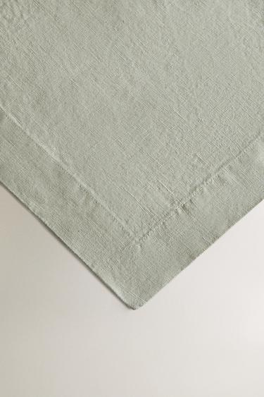 WASHED LINEN TABLECLOTH - Greenish by Zara - Image 2