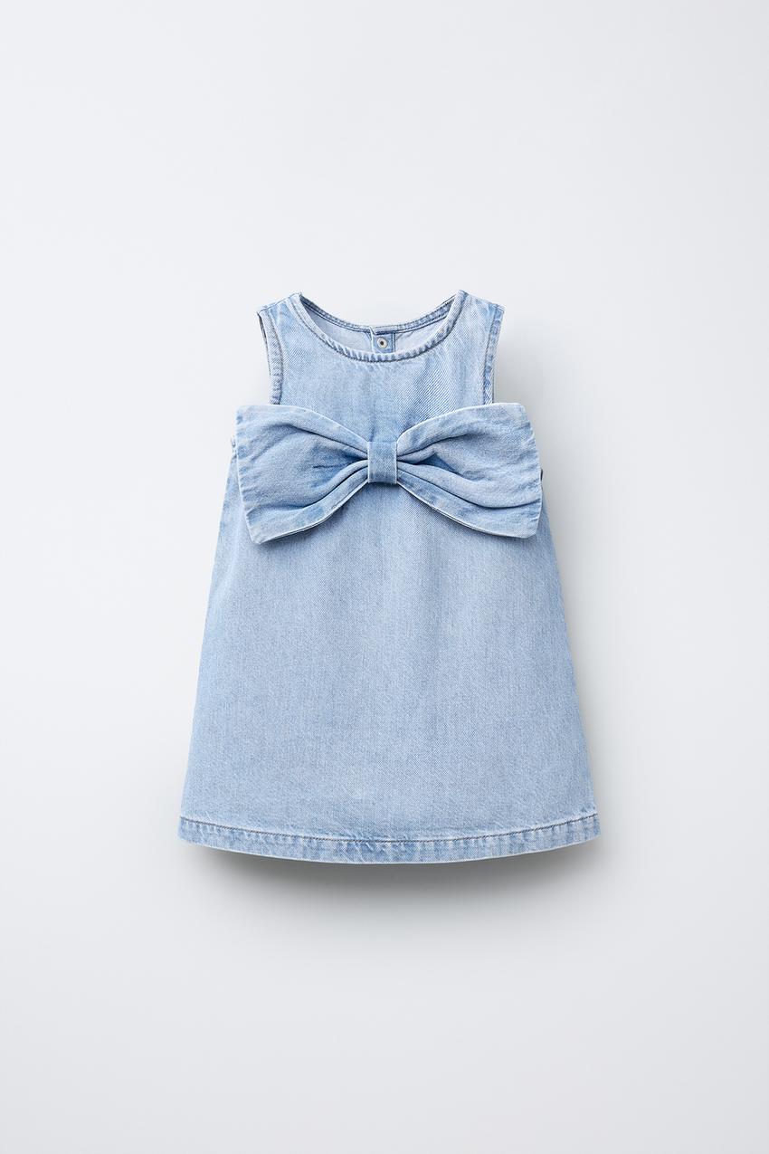 DENIM BOW DRESS