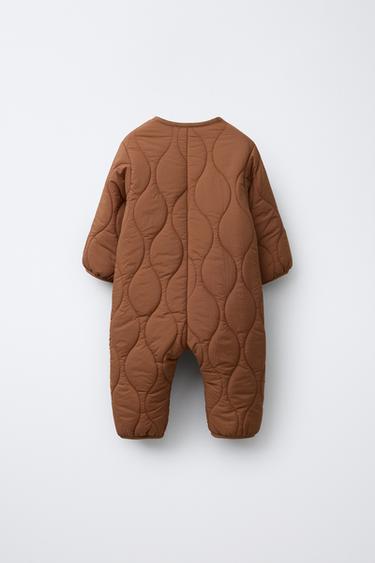 LONG QUILTED ONE-PIECE SUIT - Brick by Zara - Image 1