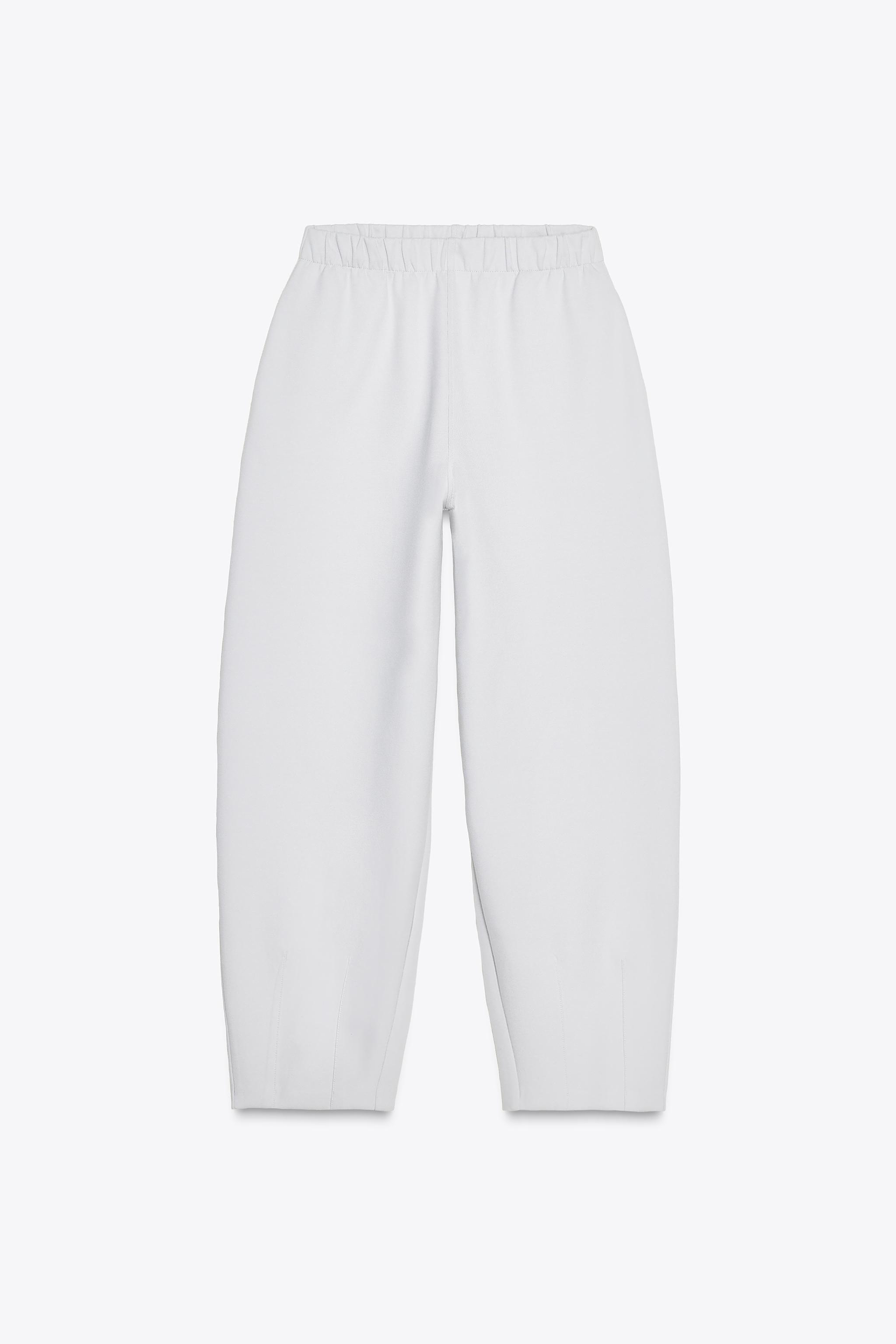 【ZARA】コクーンインターロックパンツ 3641/311/703 INTERLOCK COCOON PANTS - Black | ZARA United States