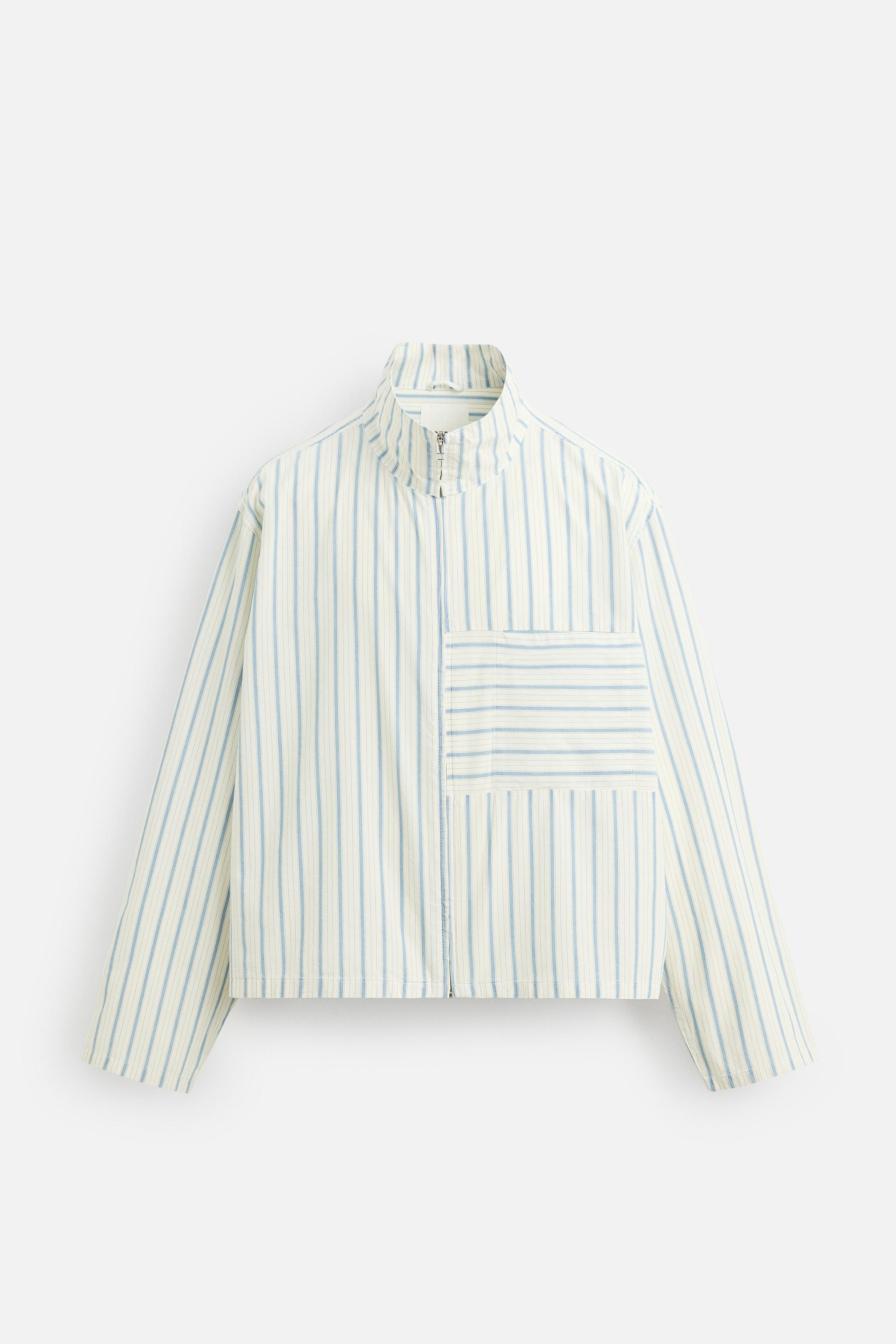 STRIPED BOXY FIT SHIRT - White | ZARA United States