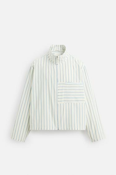 STRIPED BOXY FIT SHIRT - White by Zara