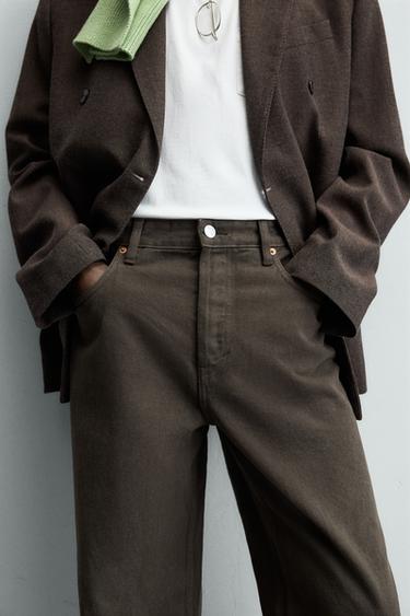 STRAIGHT-LEG JEANS - Brown by Zara - Image 6
