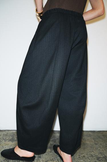 PANTALON WIDE LEG ZW COLLECTION - Gris foncé de Zara - Image 4