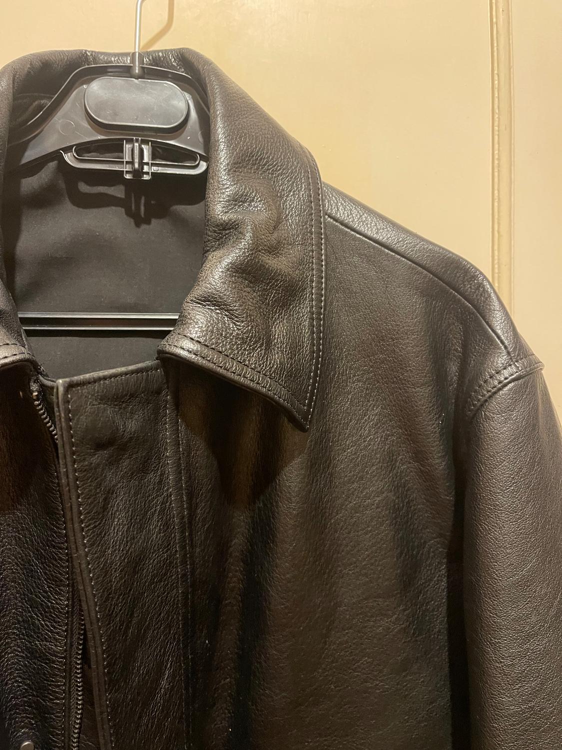 LEATHER PARKA WITH POCKETS - Image 3