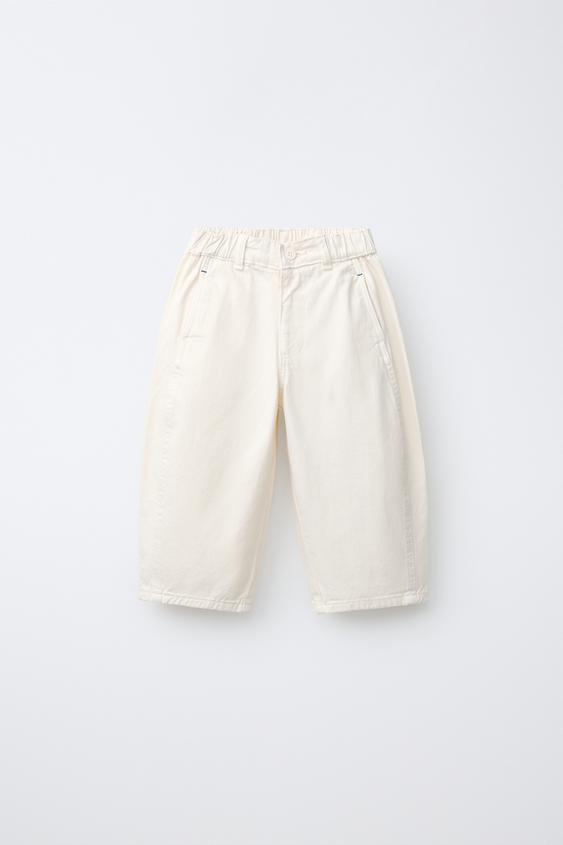 PANTALÓN SARGA BALLOON - Crudo de Zara - Imagen 0