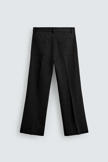 PANTALON ÉVASÉ EN TWILL - Noir de Zara - Image 7