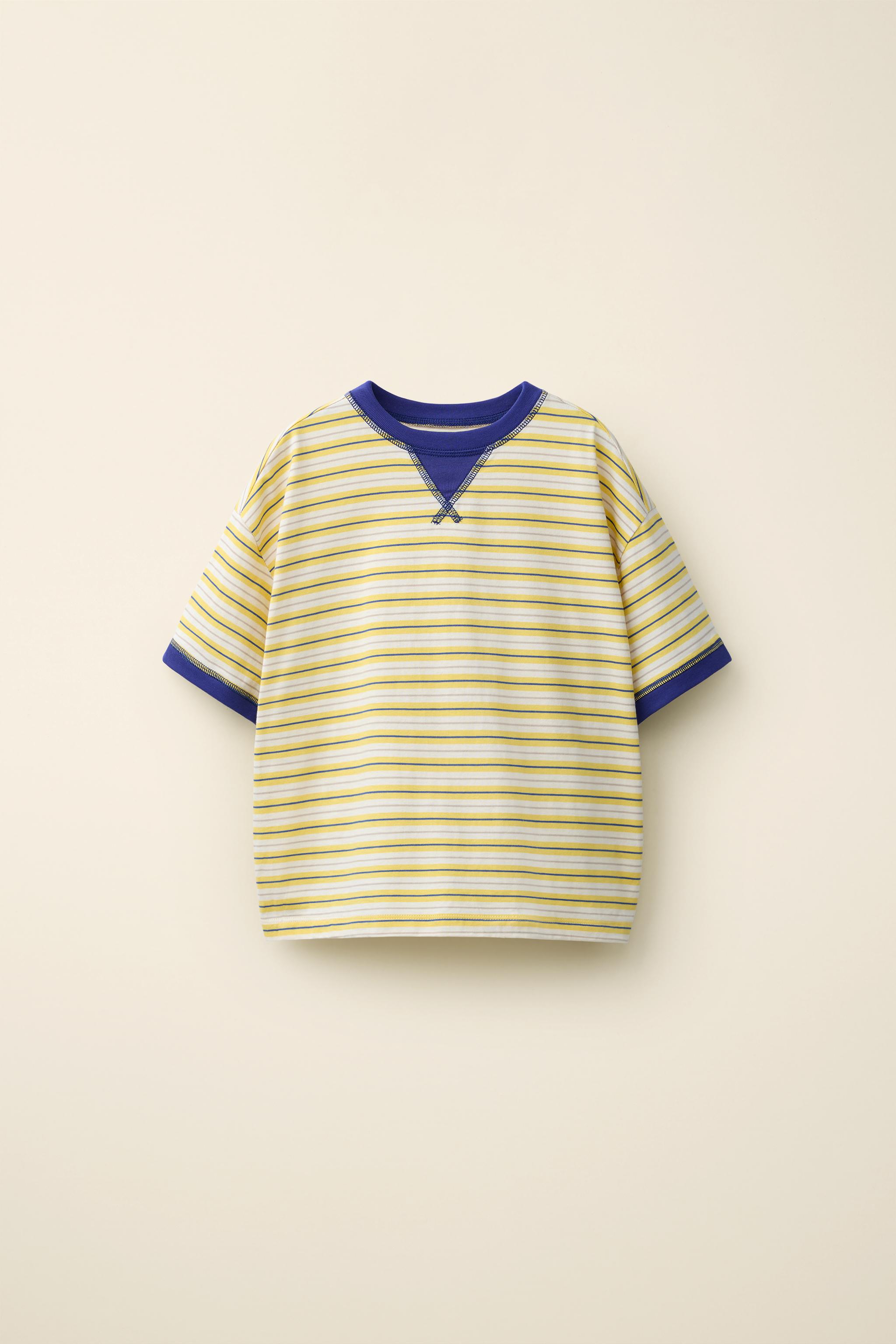 T-SHIRT WITH CONTRAST TOPSTITCHING CREATED BY CARAMEL LONDON X