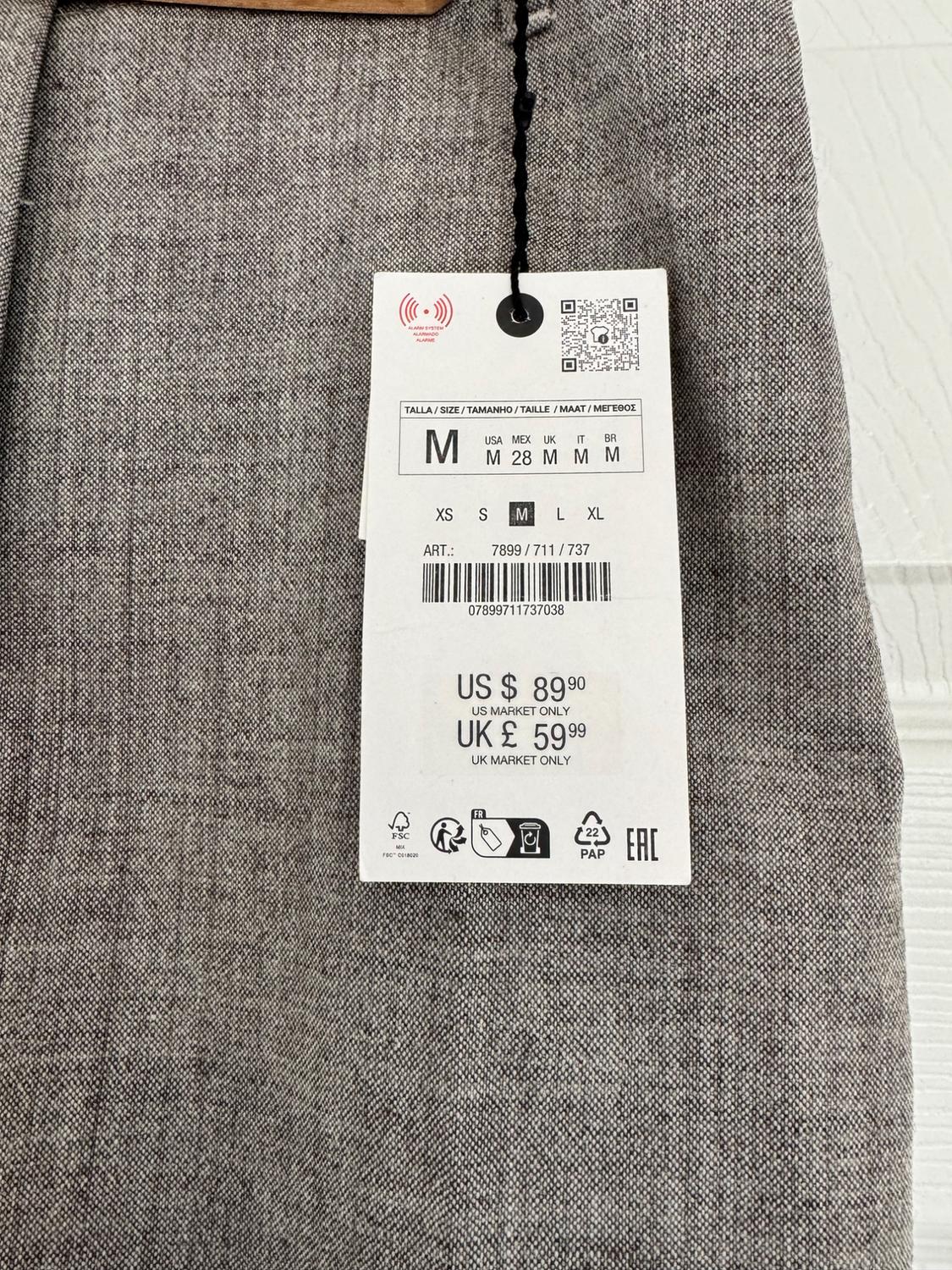 ZW COLLECTION 100% WOOL STRAIGHT-LEG TROUSERS - Image 2