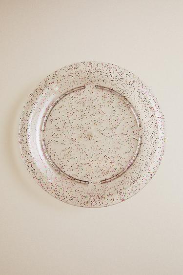 KIDS' TRITAN™ GLITTER PLATE - Transparent by Zara