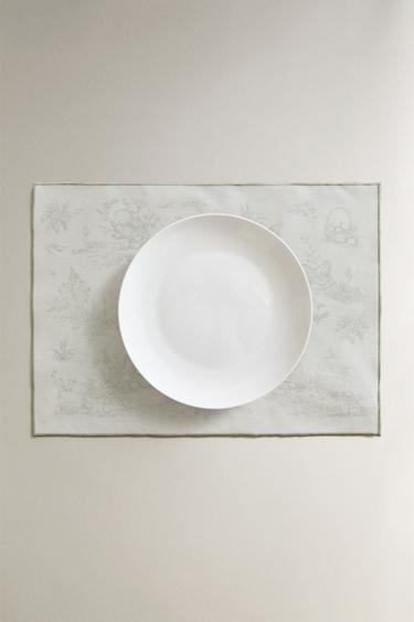 RESIN-COATED TOILE PLACEMAT - Blue by Zara - Image 4