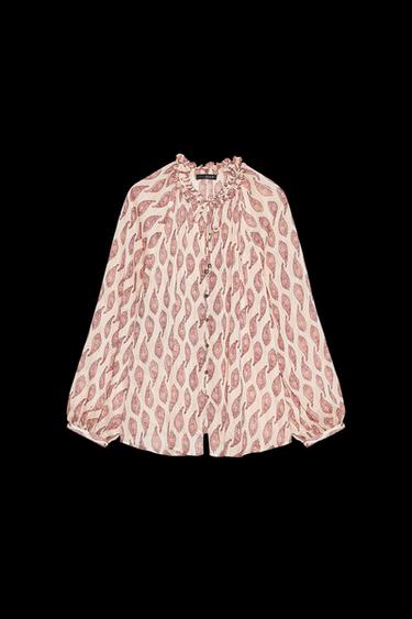 PRINTED SHIRT WITH METALLIC THREAD - Multicoloured by Zara - Image 0