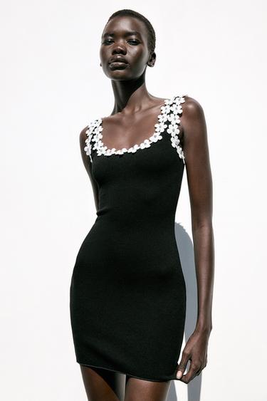 Zara HARDWARE SHORT DRESS - Black