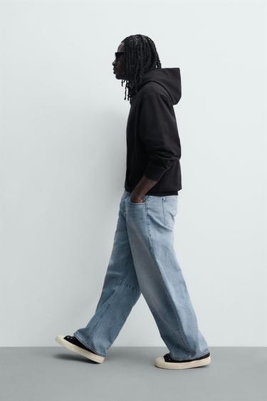 JEAN RELAXED BARREL FIT À PINCES - Bleu clair de Zara - Image 5