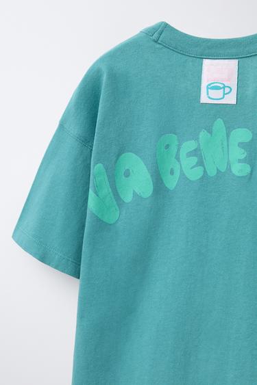 T-SHIRT IMPRIMÉ - Bleu de Zara - Image 3