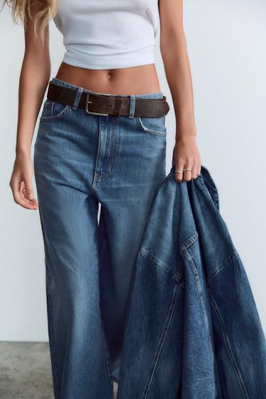 JEANS TRF BAGGY TIRO MEDIO - Azul de Zara
