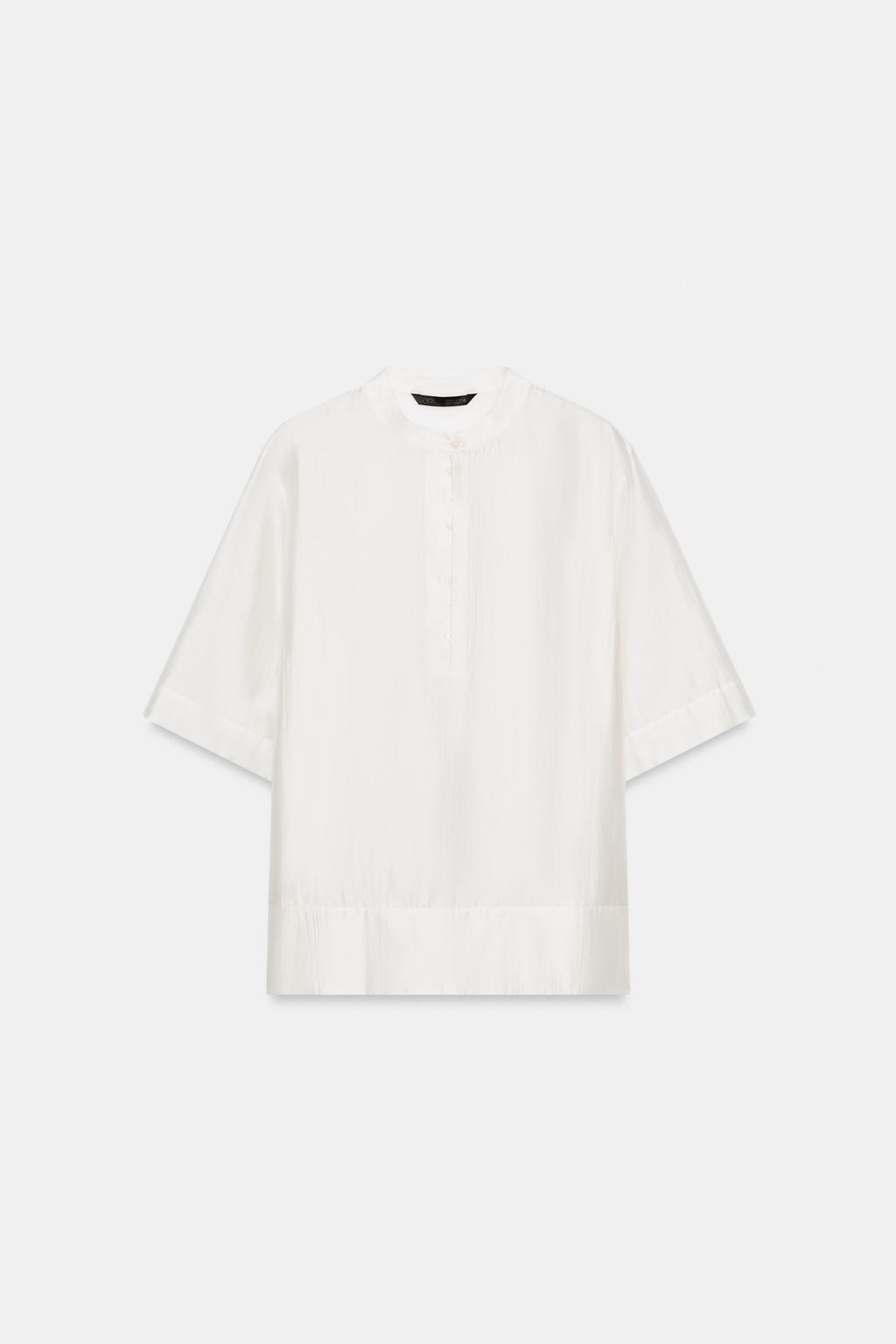 ZW COLLECTION FLOWING SHORT SLEEVE BLOUSE