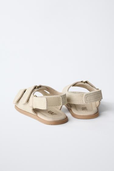 SANDALES EN CUIR BAREFOOT - Marron sable de Zara - Image 5