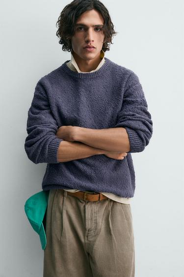 PULL STRUCTURÉ BOUCLÉ - Violet poudré de Zara - Image 5