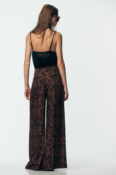 ANIMAL PRINT PALAZZO TROUSERS - Leopard by Zara - Image 4