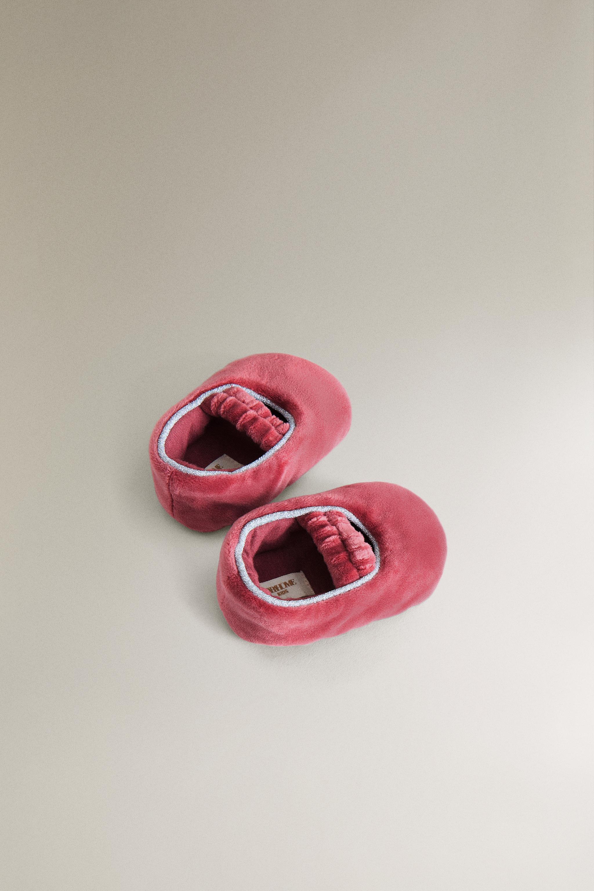 VELVET BALLET FLATS BOOTIES