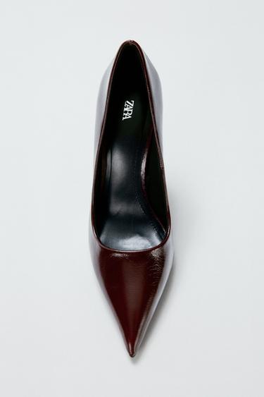 КОЖЕНИ ОБУВКИ НА ВИСОК ТОК - Кафяво от Zara