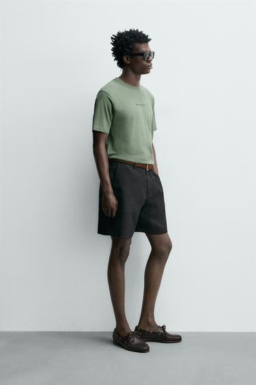 CONTRAST PRINT T-SHIRT - washed green by Zara - Image 3