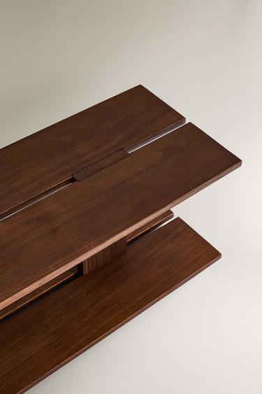 ÉTAGÈRE EN BOIS D'ORME À DEUX TABLETTES - Marron foncé de Zara - Image 2