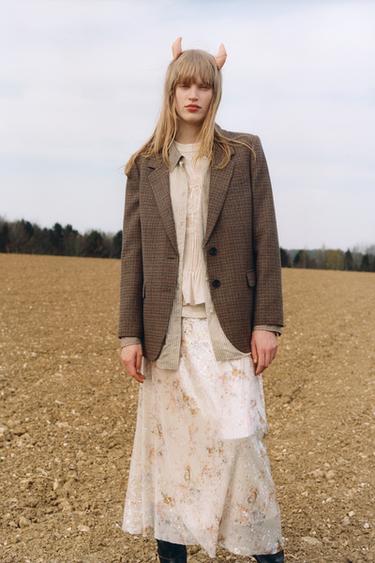 SEQUINNED SKIRT - Ecru/Yellow by Zara - Image 0