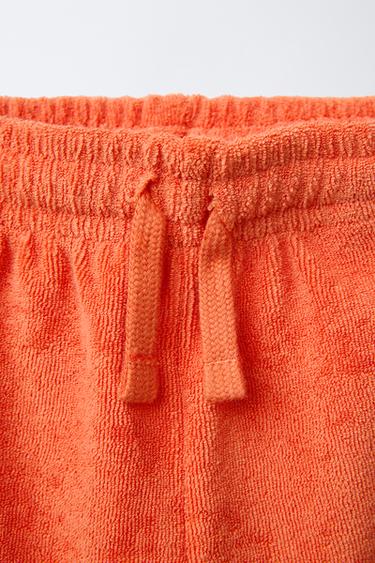 TOWELLING BERMUDA SHORTS WITH SIDE STRIPES - Orange by Zara - Image 2