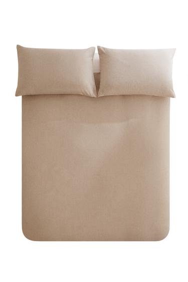 HOUSSE DE COUETTE SEERSUCKER RAYURES - Beige de Zara