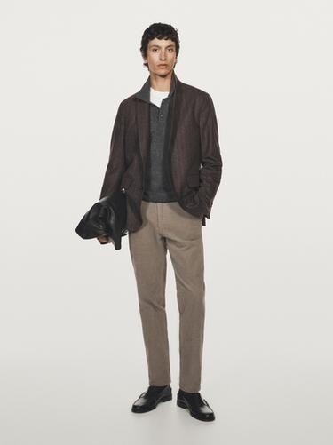 Zara Slim fit corduroy trousers - Light green
