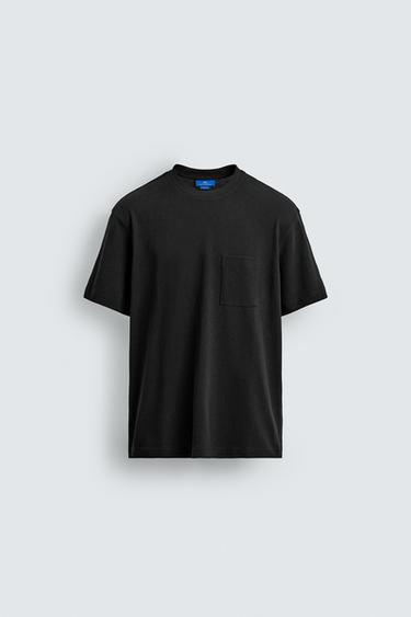 T-SHIRT WITH POCKET AARON LEVINE X ZARA - Black by Zara