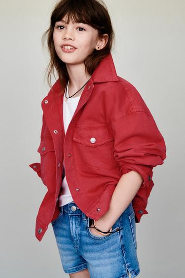 PLAIN TWILL JACKET - Red by Zara