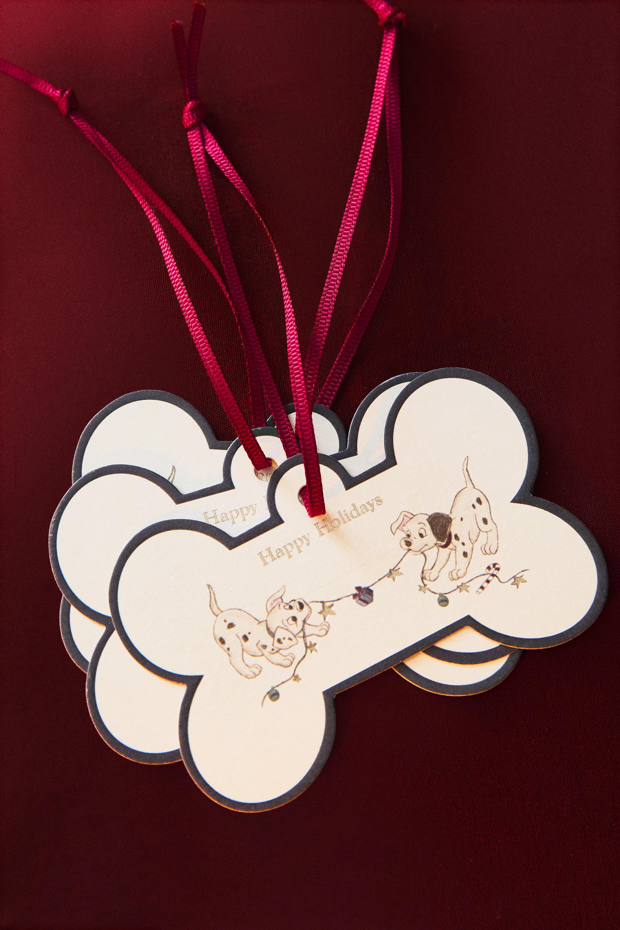ÉTIQUETTES PAPIER NOËL 101 DALMATIENS ©DISNEY (LOT DE 12)