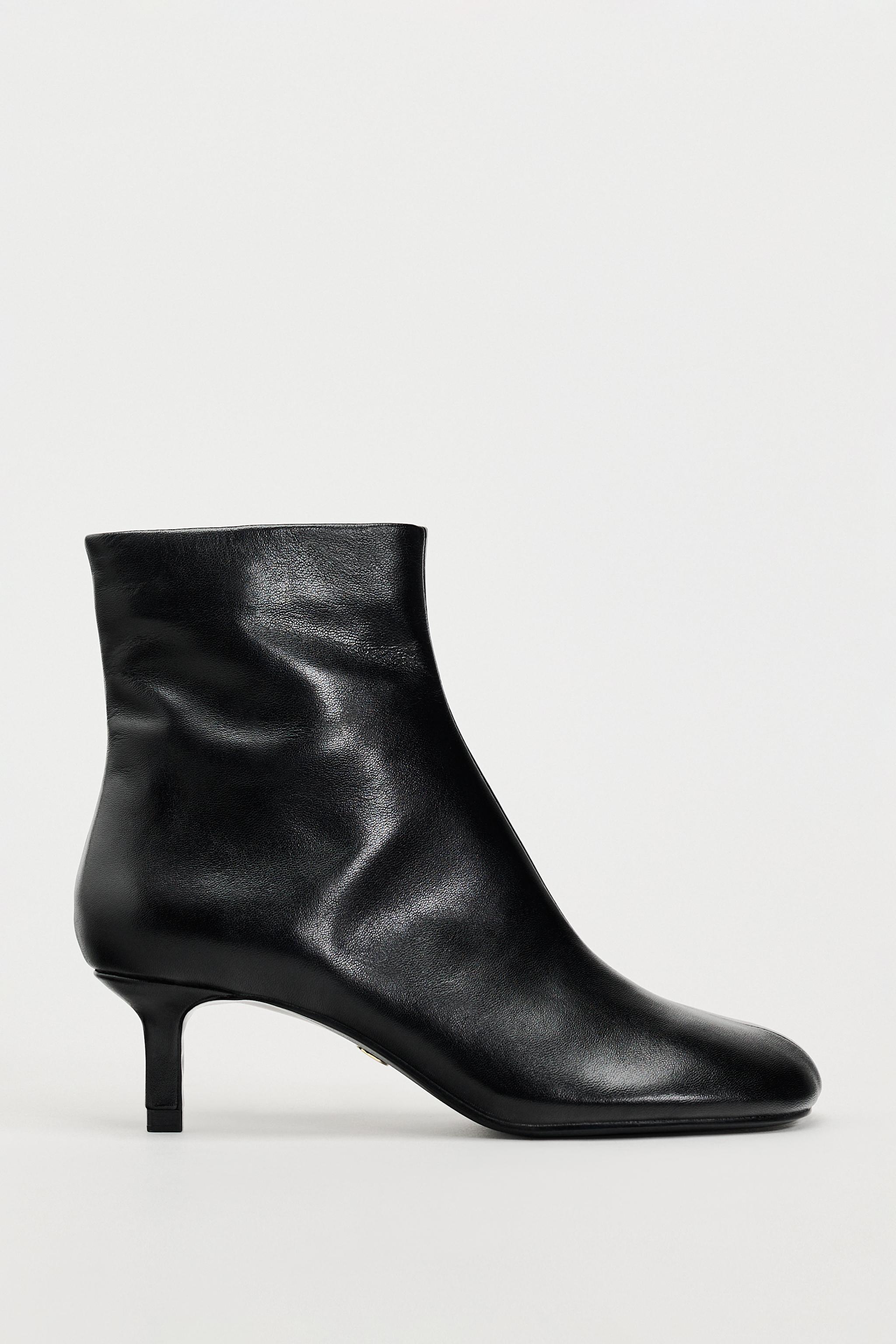 Fabric high heel ankle clearance boots zara